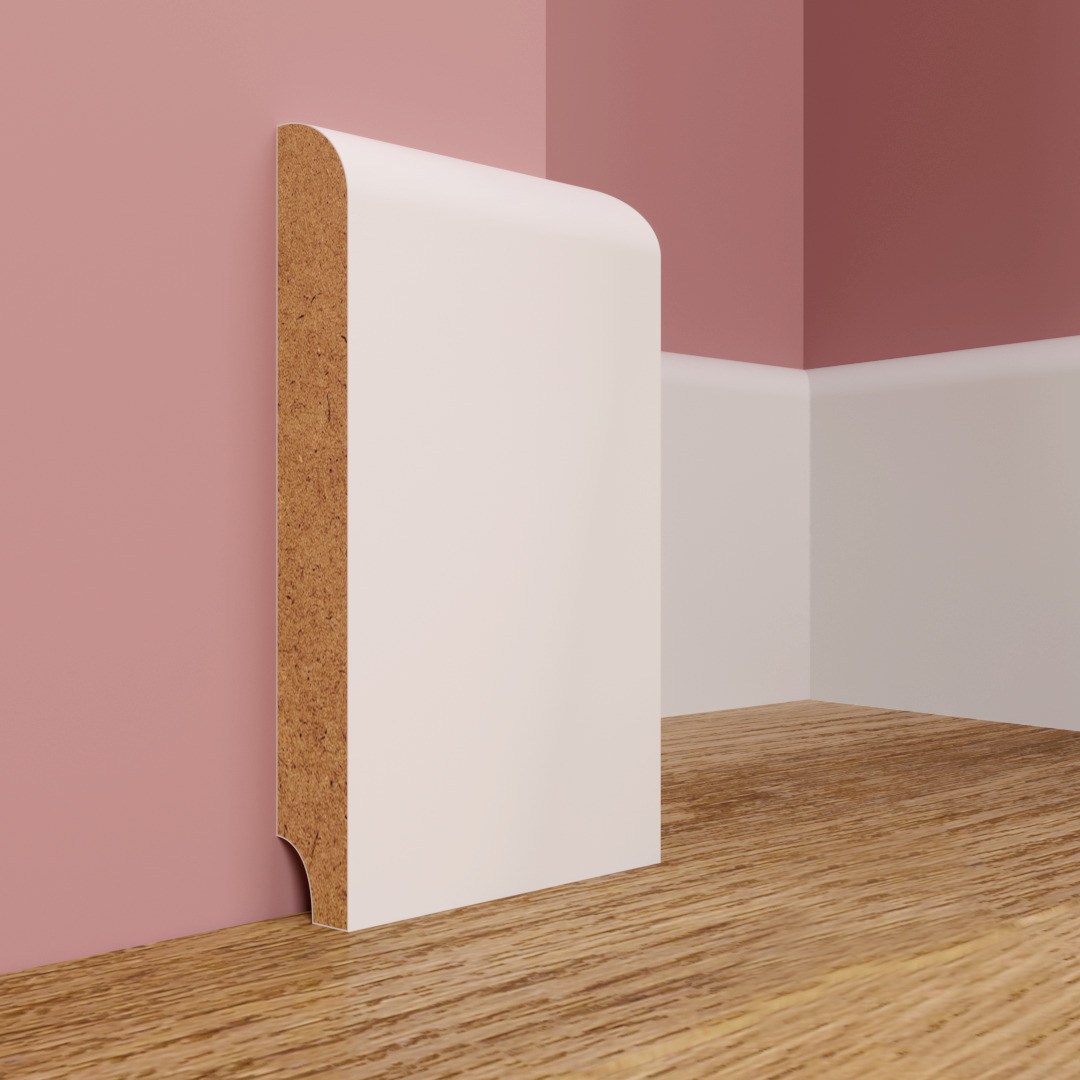 Плинтус МДФ под покраску Evrowood PN 051 2000×100×12 фото в интерьере