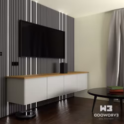 Рейка декоративная под покраску Evrowood R020 LED U 2700×40×18