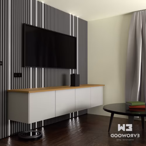 Рейка декоративная под покраску Evrowood R020 LED 2000×40×18