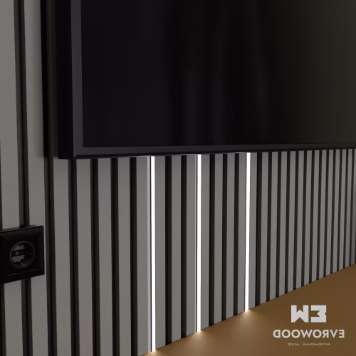 Рейка декоративная под покраску Evrowood R020 LED 2000×40×18