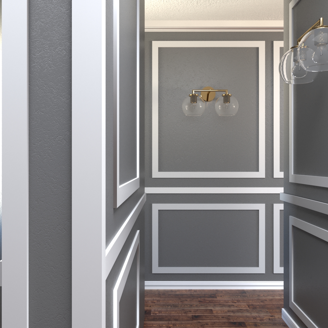 Молдинг МДФ под покраску Evrowood М 08 2000×80×12 фото в интерьере