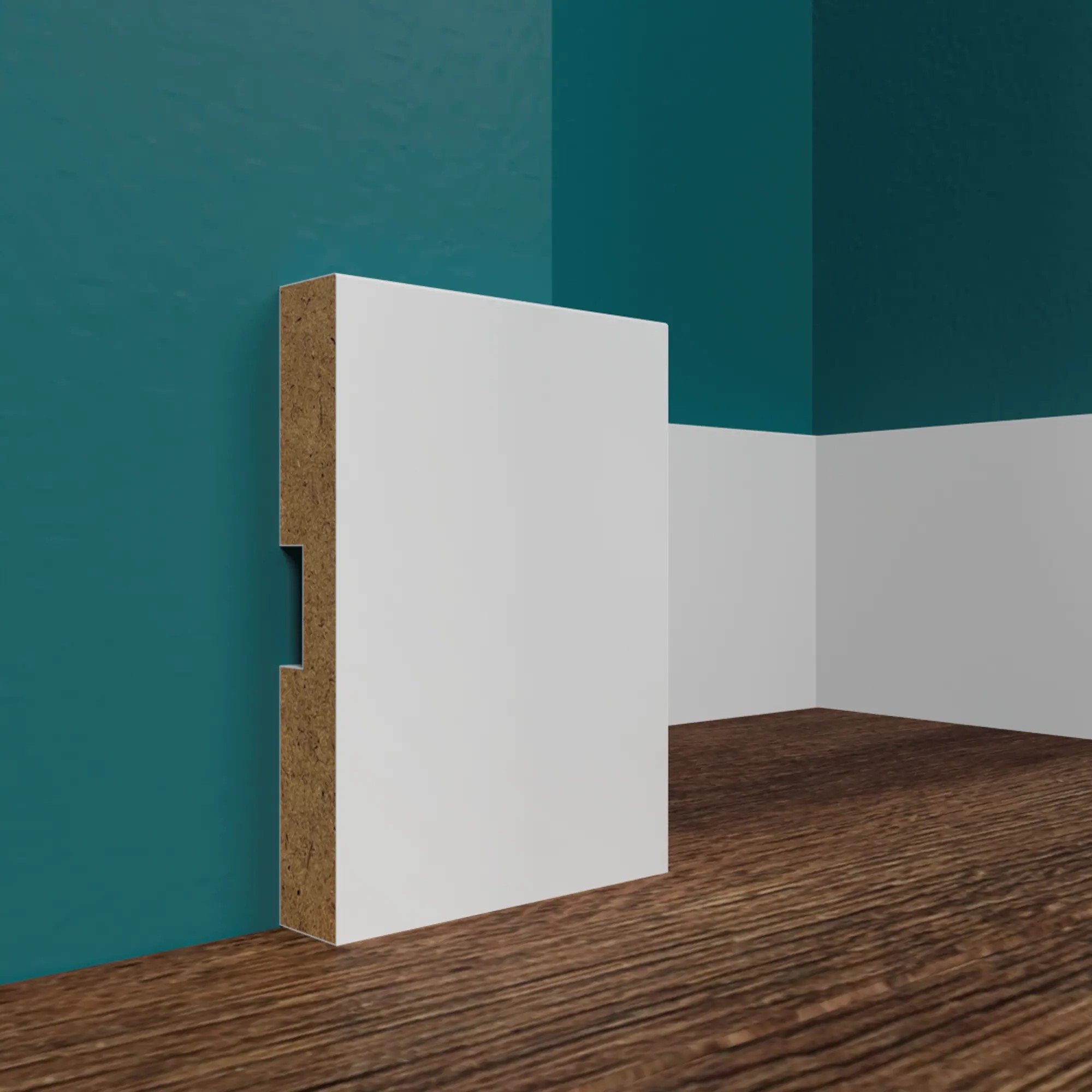 Молдинг МДФ под покраску Evrowood М 08 2000×80×12 фото в интерьере