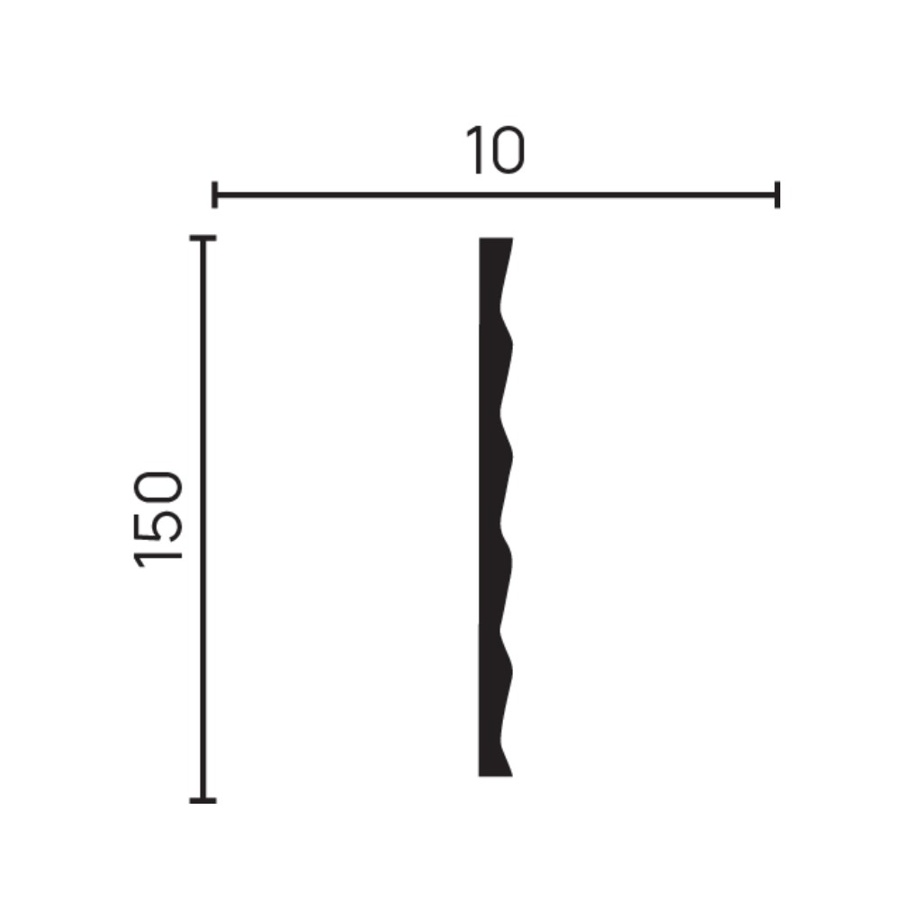 Стеновая панель из полистирола под покраску Decor-Dizayn Грани DD903 2000×150×10