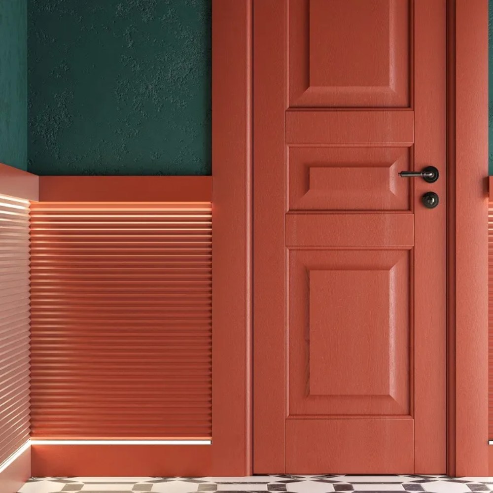 Стеновая панель из полистирола под покраску Decor-Dizayn Грани DD912 2000×240×13 фото в интерьере