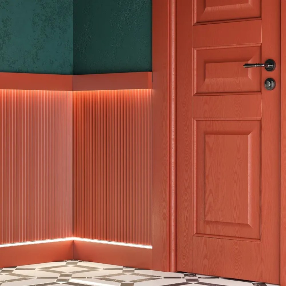 Стеновая панель из полистирола под покраску Decor-Dizayn Грани DD912 2000×240×13 фото в интерьере