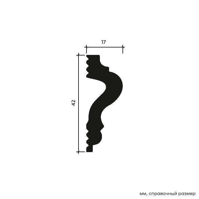 Молдинг под покраску Европласт 6.51.301 2000×42×17 Молдинг под покраску Европласт 6.51.301 2000×42×17