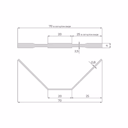 Крепление для микроплинтуса Modern Decor, 7 шт