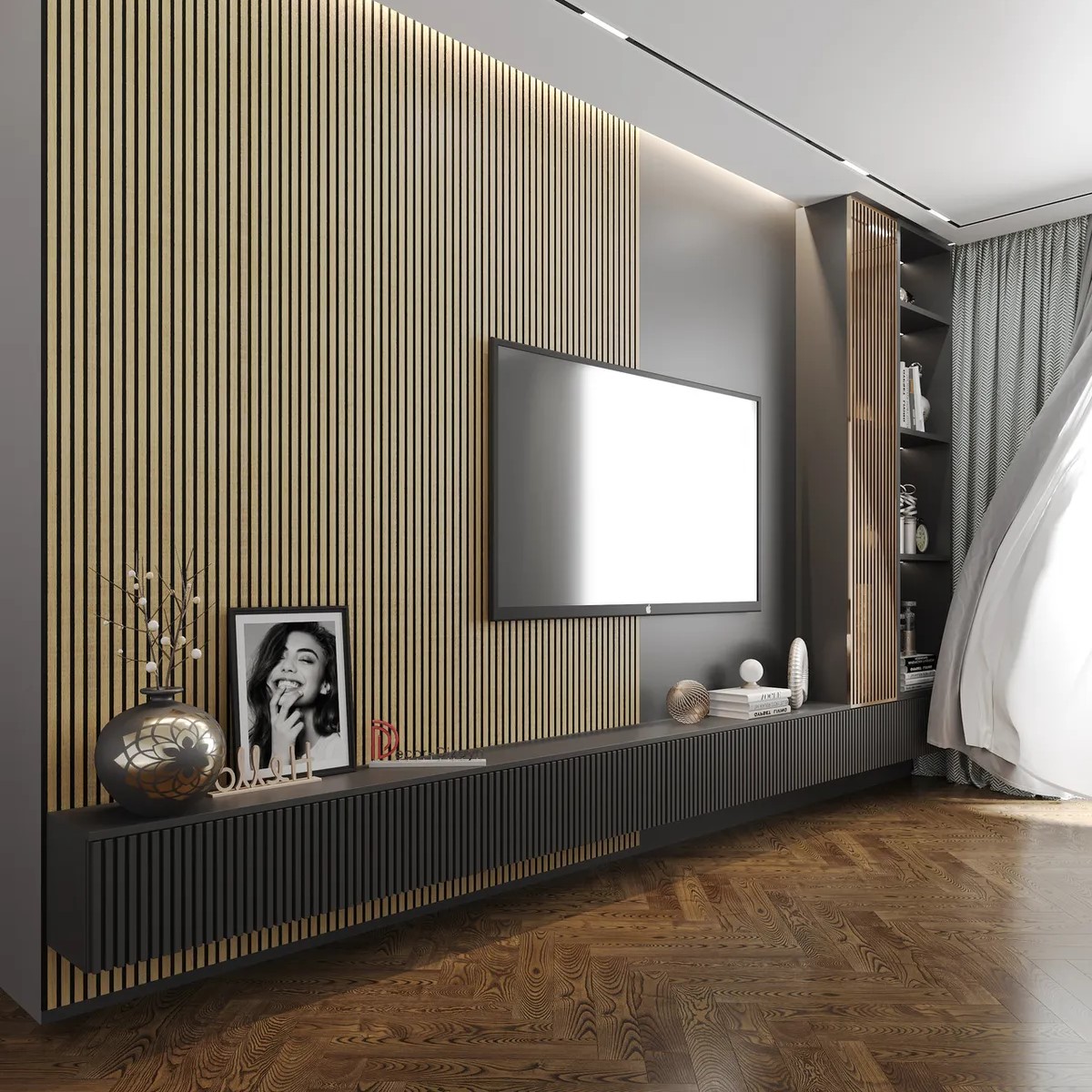 Стеновая панель из полистирола Decor-Dizayn 904-63SH 3000×150×10 фото в интерьере