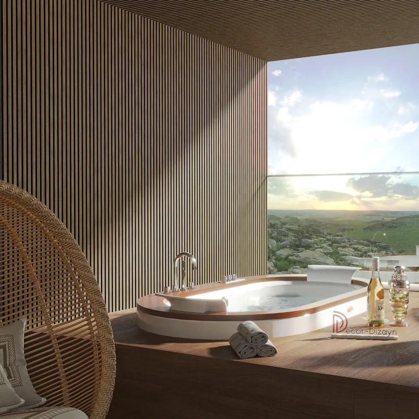 Стеновая панель из полистирола Decor-Dizayn 904-64SH 3000×150×10 фото в интерьере