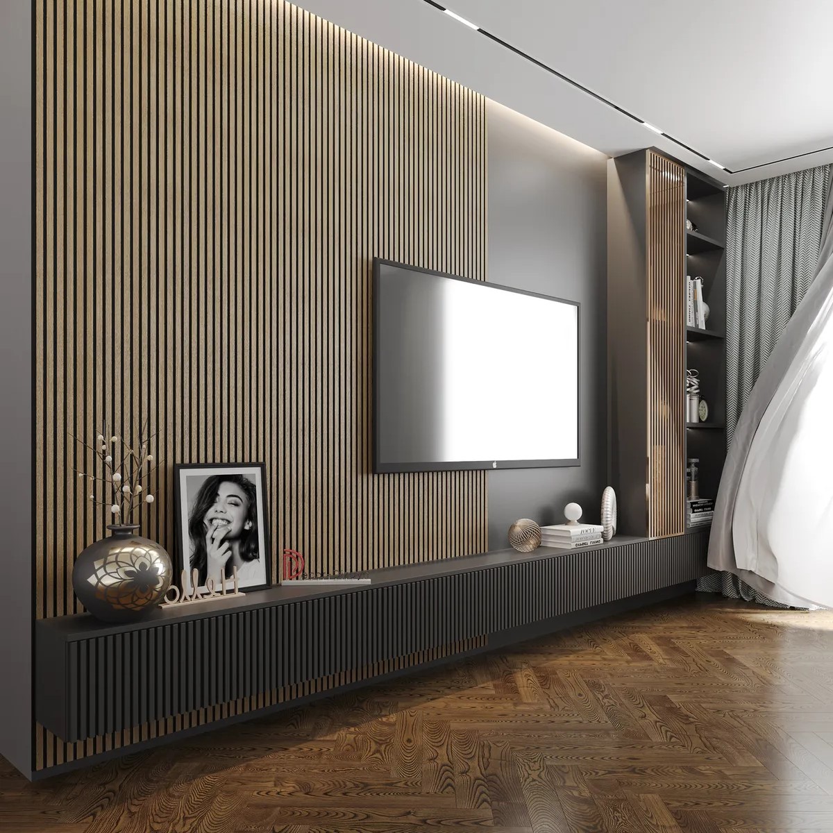 Стеновая панель из полистирола Decor-Dizayn 904-64SH 3000×150×10 фото в интерьере