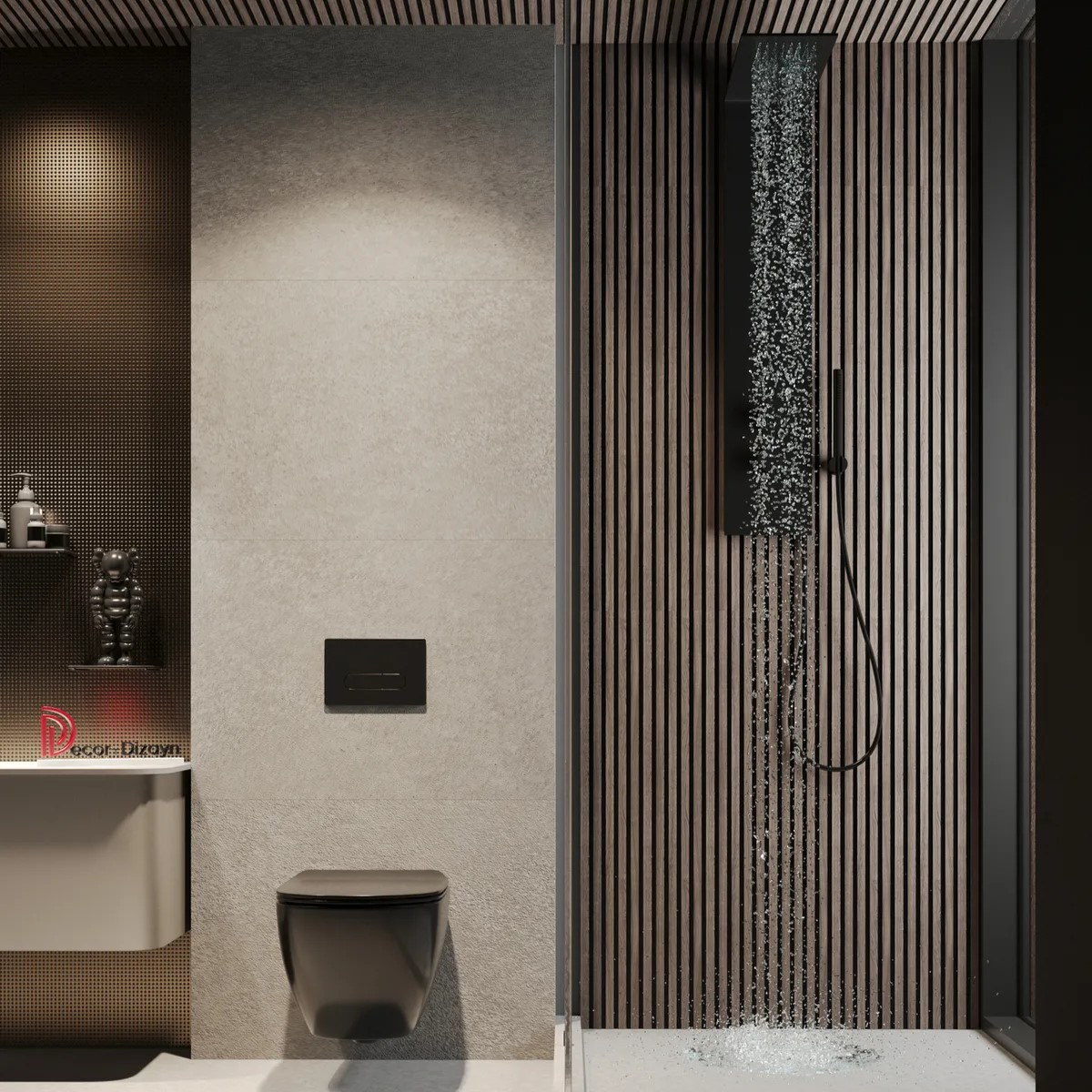 Стеновая панель из полистирола Decor-Dizayn 904-66SH 3000×150×10 фото в интерьере