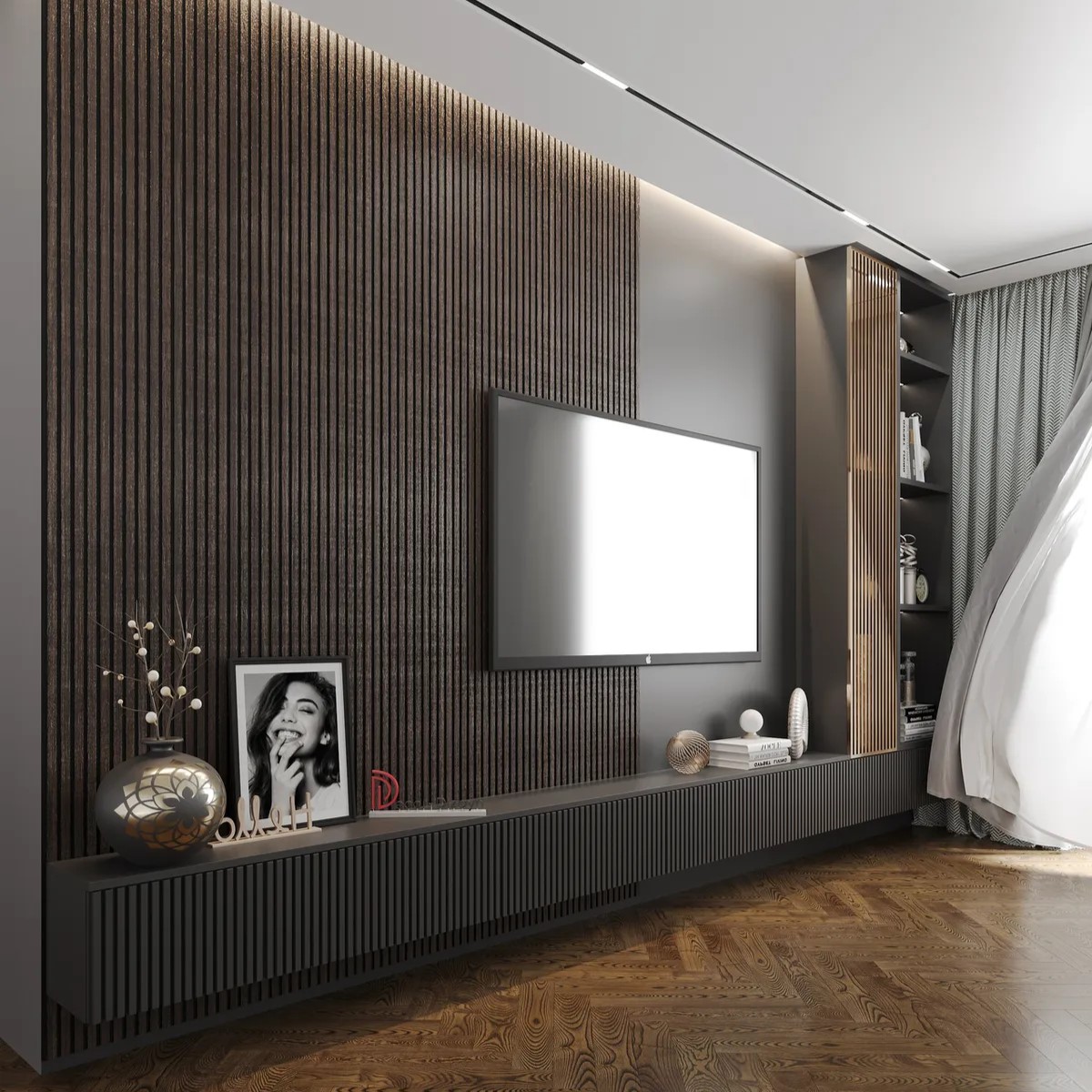 Стеновая панель из полистирола Decor-Dizayn 904-67SH 3000×150×10 фото в интерьере