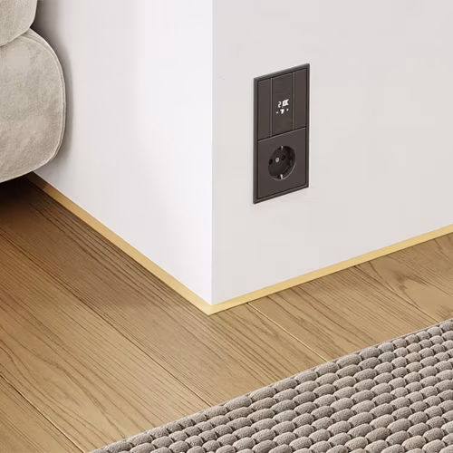 Микроплинтус алюминиевый Modern Decor RAL 1001 Бежевый 18-15-11 2500×16×6