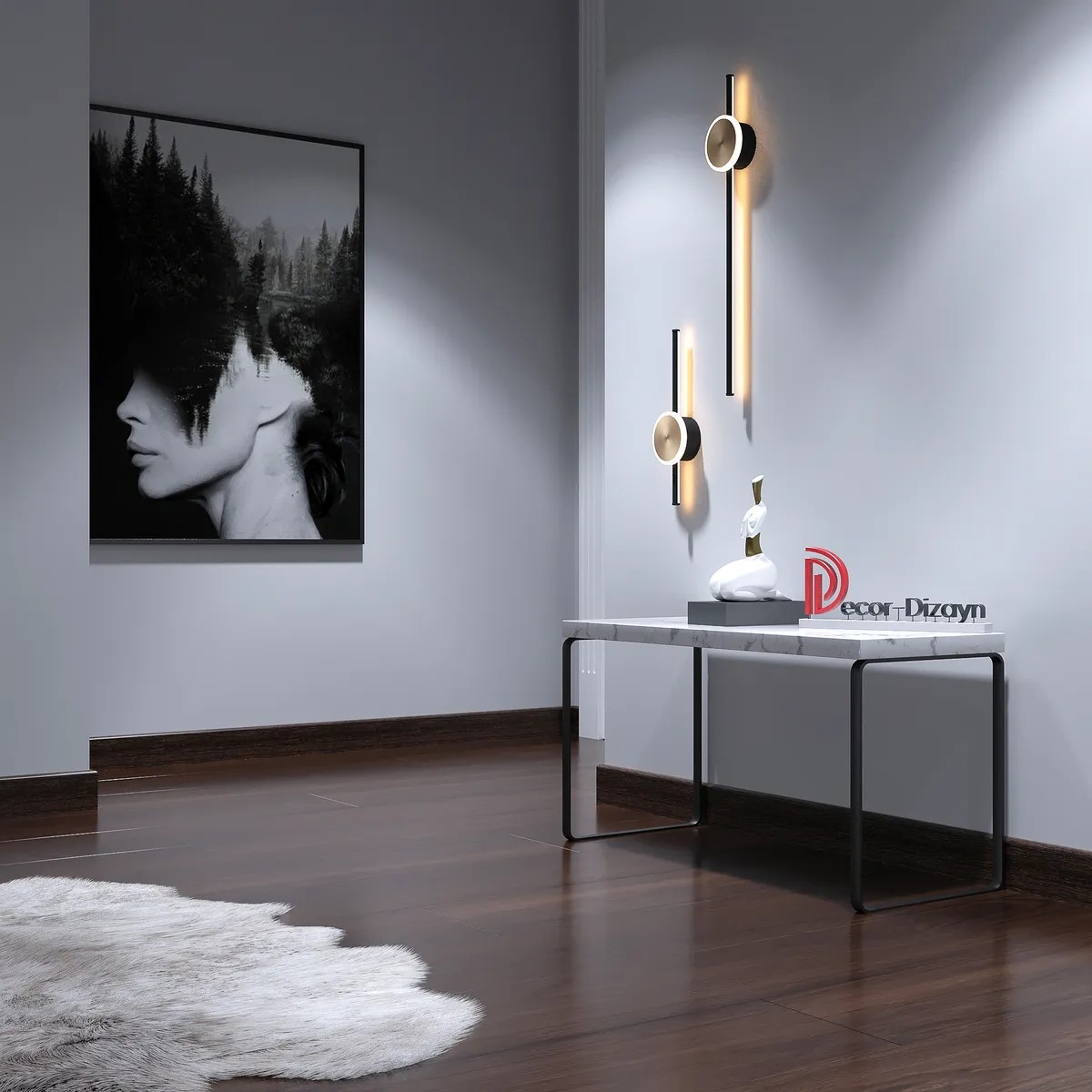 Плинтус  Decor-Dizayn 706-73SH 2400×80×13 фото в интерьере