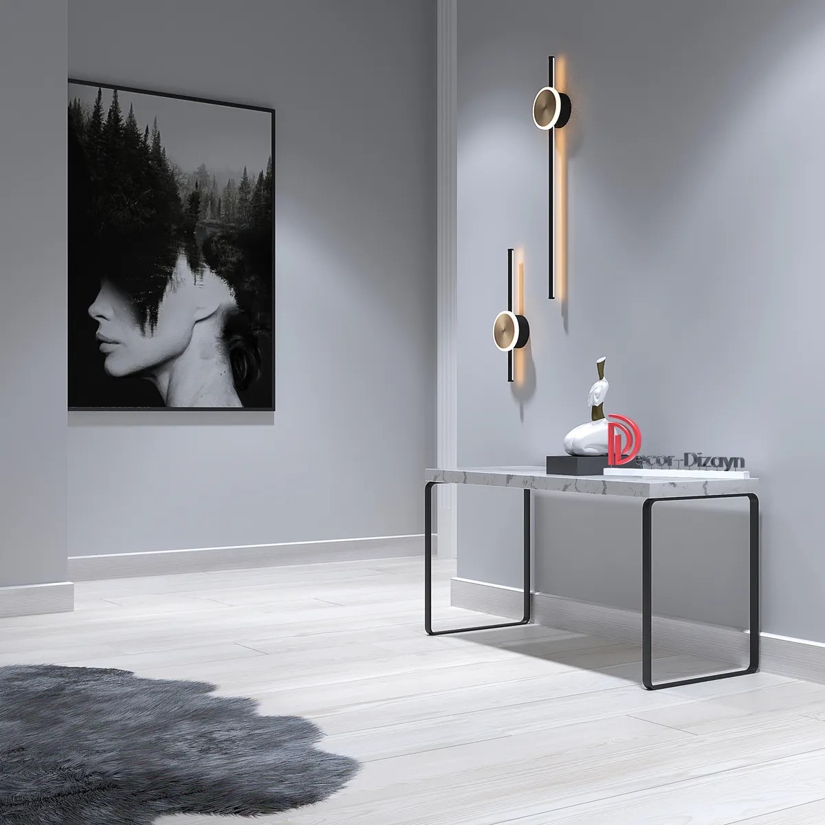 Плинтус  Decor-Dizayn 706-75 2400×80×13 фото в интерьере