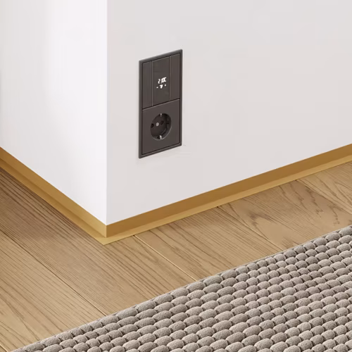 Микроплинтус алюминиевый Modern Decor RAL 1011 Коричнево-бежевый 54-65-43 2500×19×16