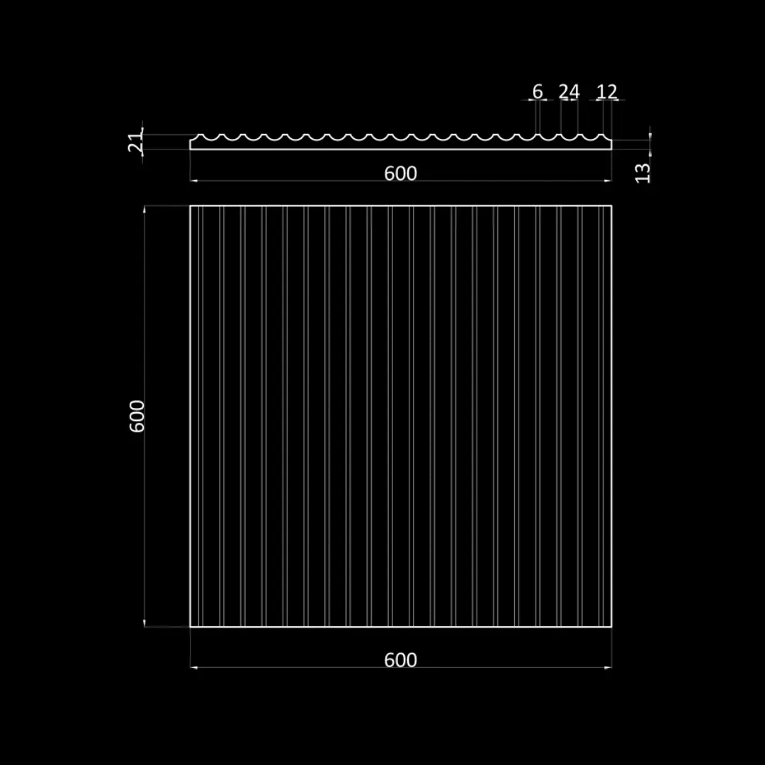 Гипсовая стеновая панель под покраску Artpole Pallada M-0062 600×600×21