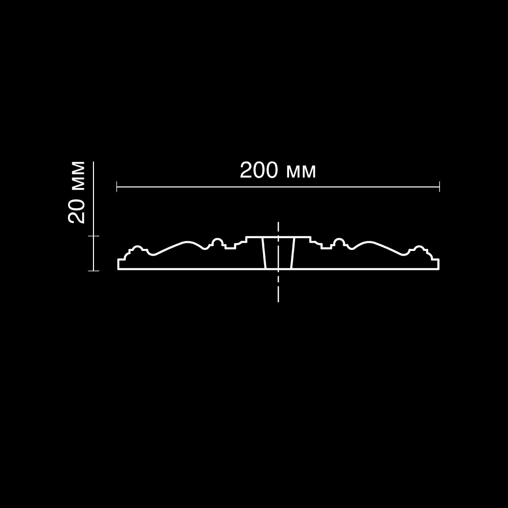 Потолочная розетка под покраску Artpole SRT2 200×20