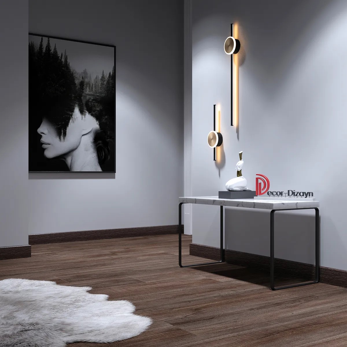 Плинтус  Decor-Dizayn 706-81SH 2400×80×13 фото в интерьере