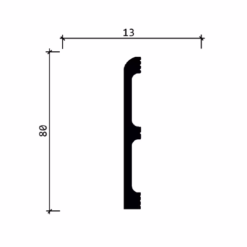 Плинтус Decor-Dizayn 706-82SH 2400×80×13