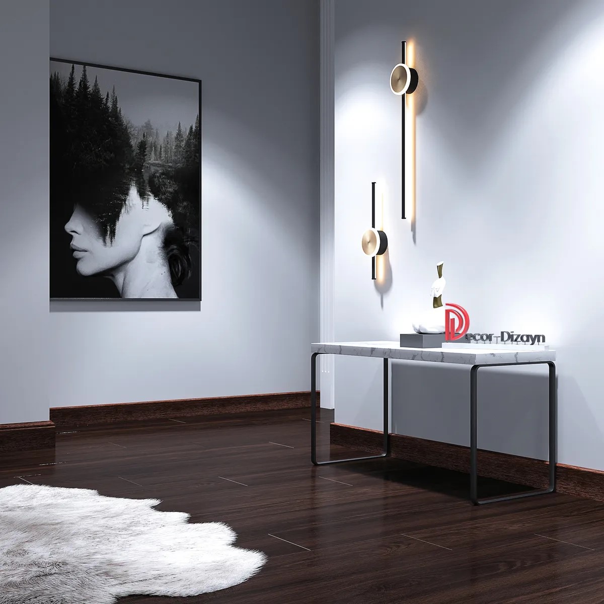 Плинтус  Decor-Dizayn 706-82SH 2400×80×13 фото в интерьере