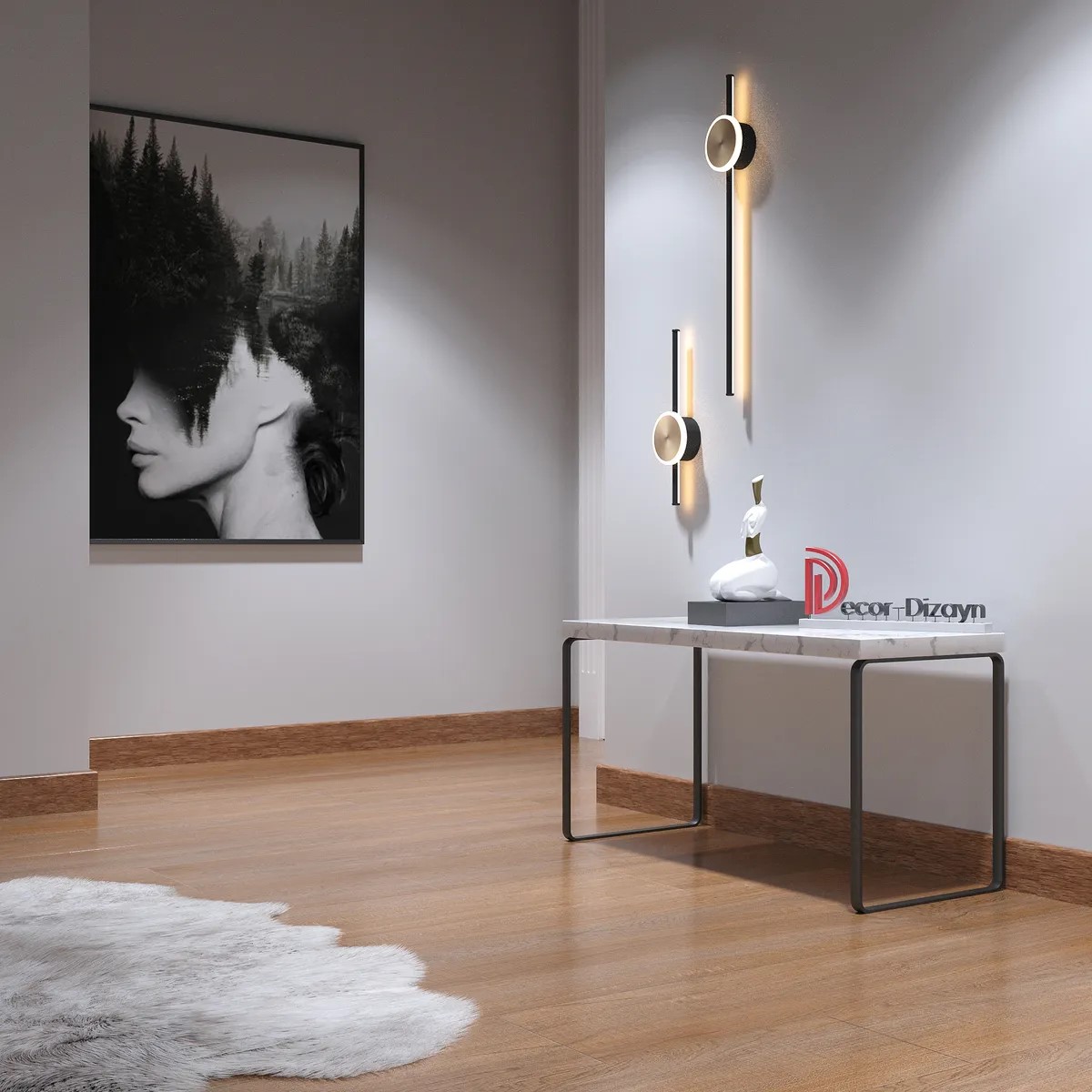 Плинтус  Decor-Dizayn 706-83SH 2400×80×13 фото в интерьере