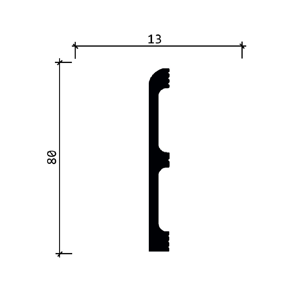 Плинтус  Decor-Dizayn 706-90SH 2400×80×13