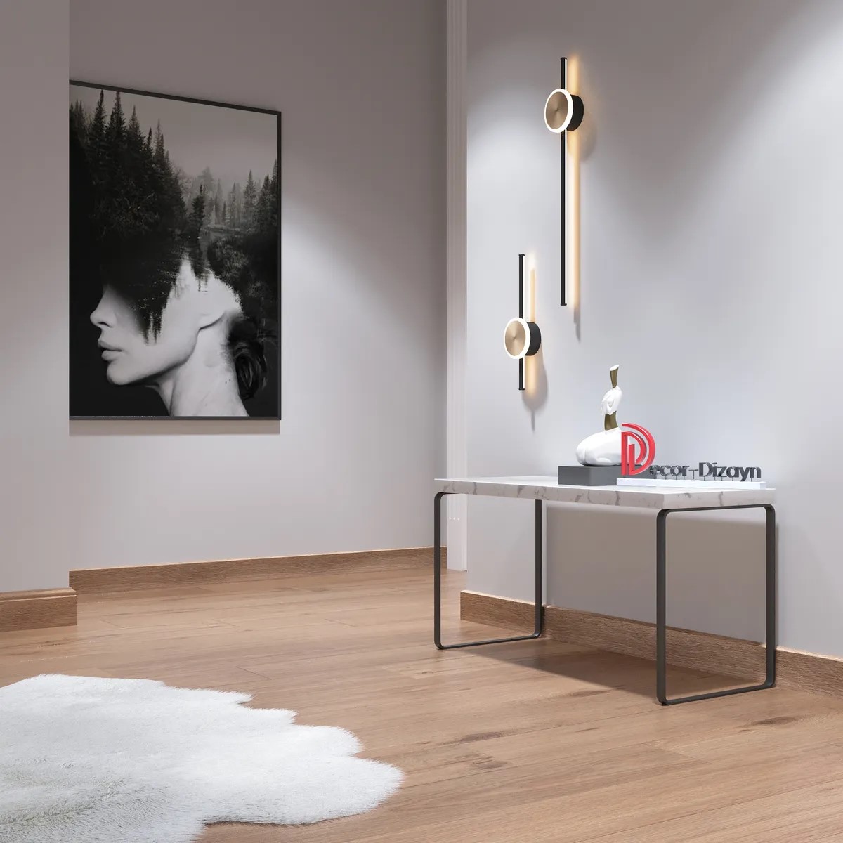 Плинтус  Decor-Dizayn 706-90SH 2400×80×13 фото в интерьере