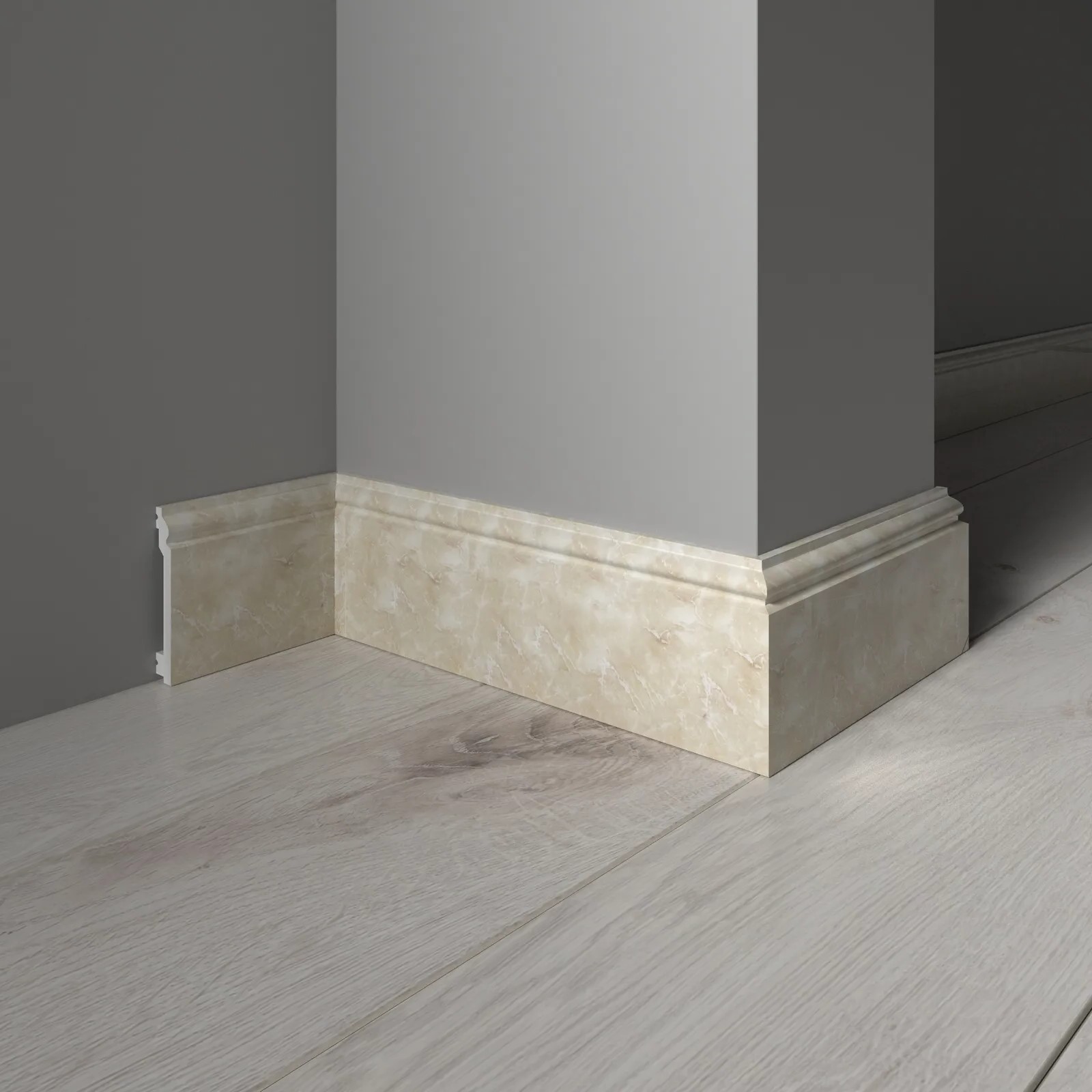 Плинтус  Decor-Dizayn 701-10 2400×100×16 фото в интерьере