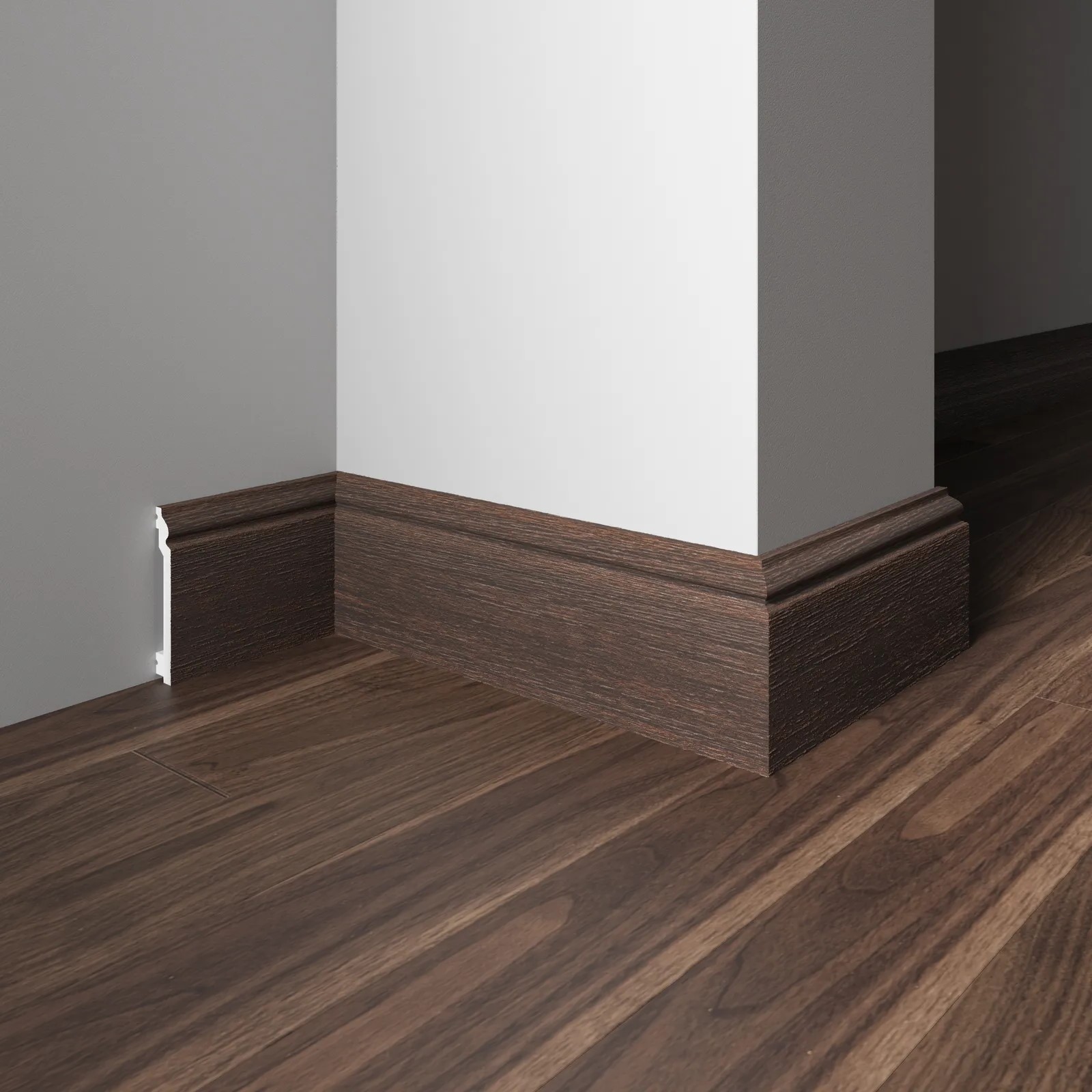 Плинтус  Decor-Dizayn 701-73SH 2400×100×16 фото в интерьере