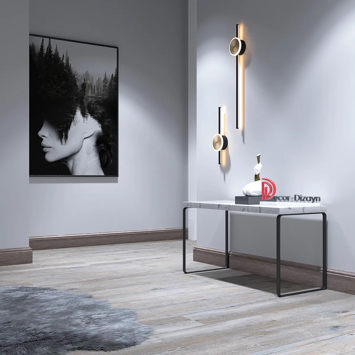 Плинтус  Decor-Dizayn 701-80SH 2400×100×16 фото в интерьере