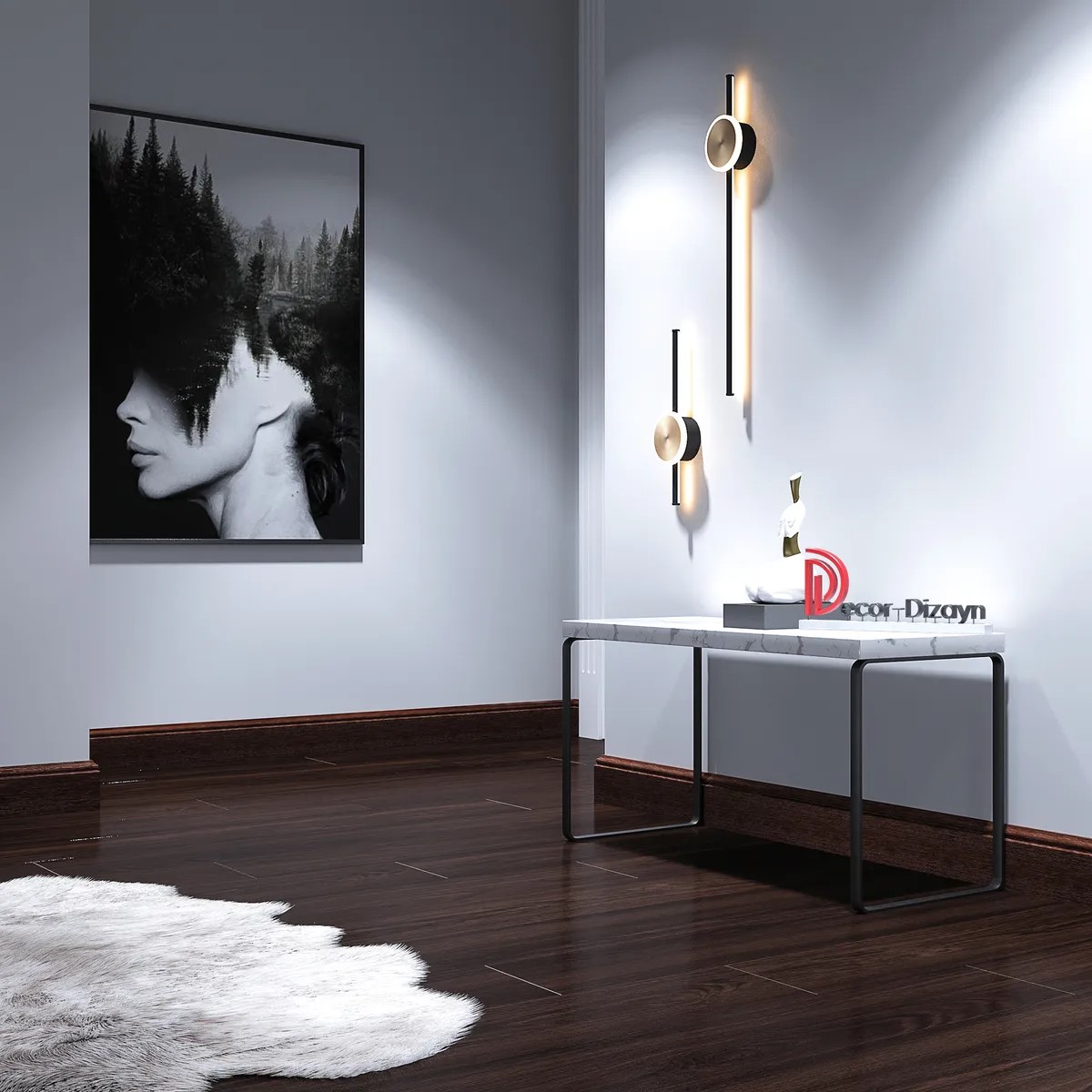 Плинтус  Decor-Dizayn 701-82SH 2400×100×16 фото в интерьере