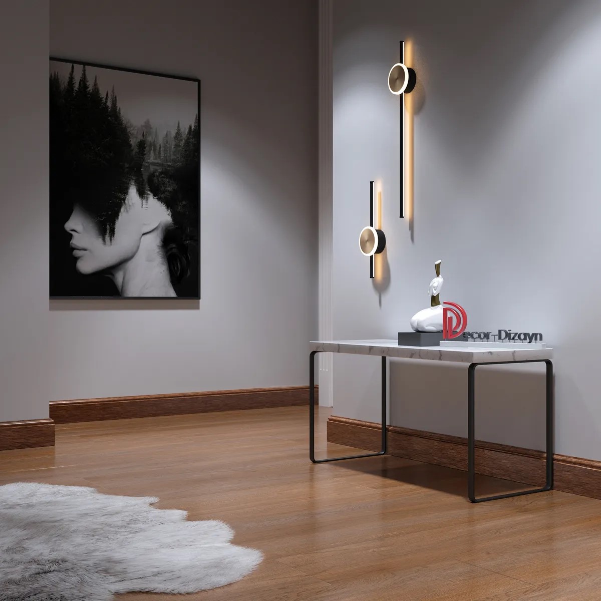 Плинтус  Decor-Dizayn 701-83SH 2400×100×16 фото в интерьере