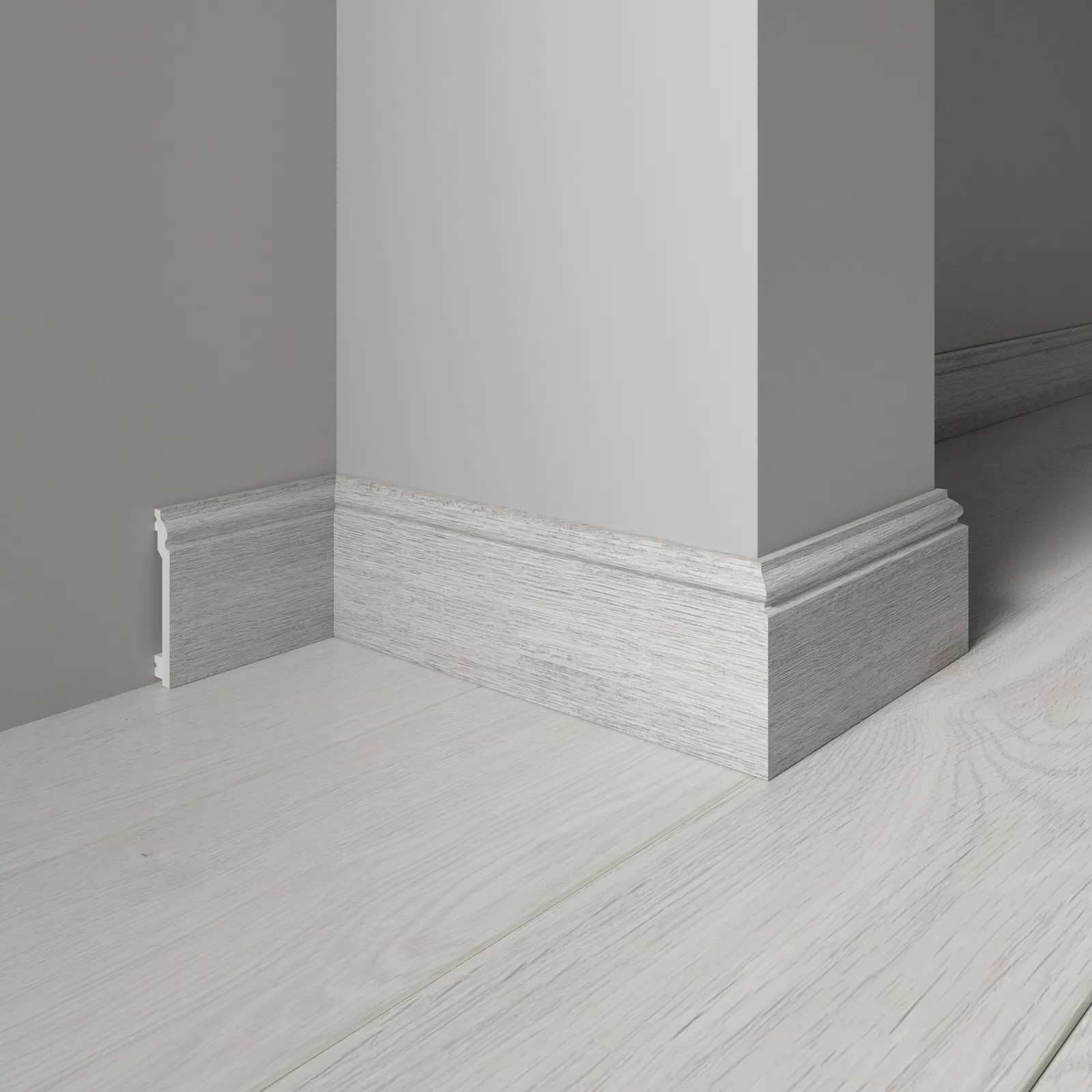 Плинтус  Decor-Dizayn 701-89SH 2400×100×16 фото в интерьере