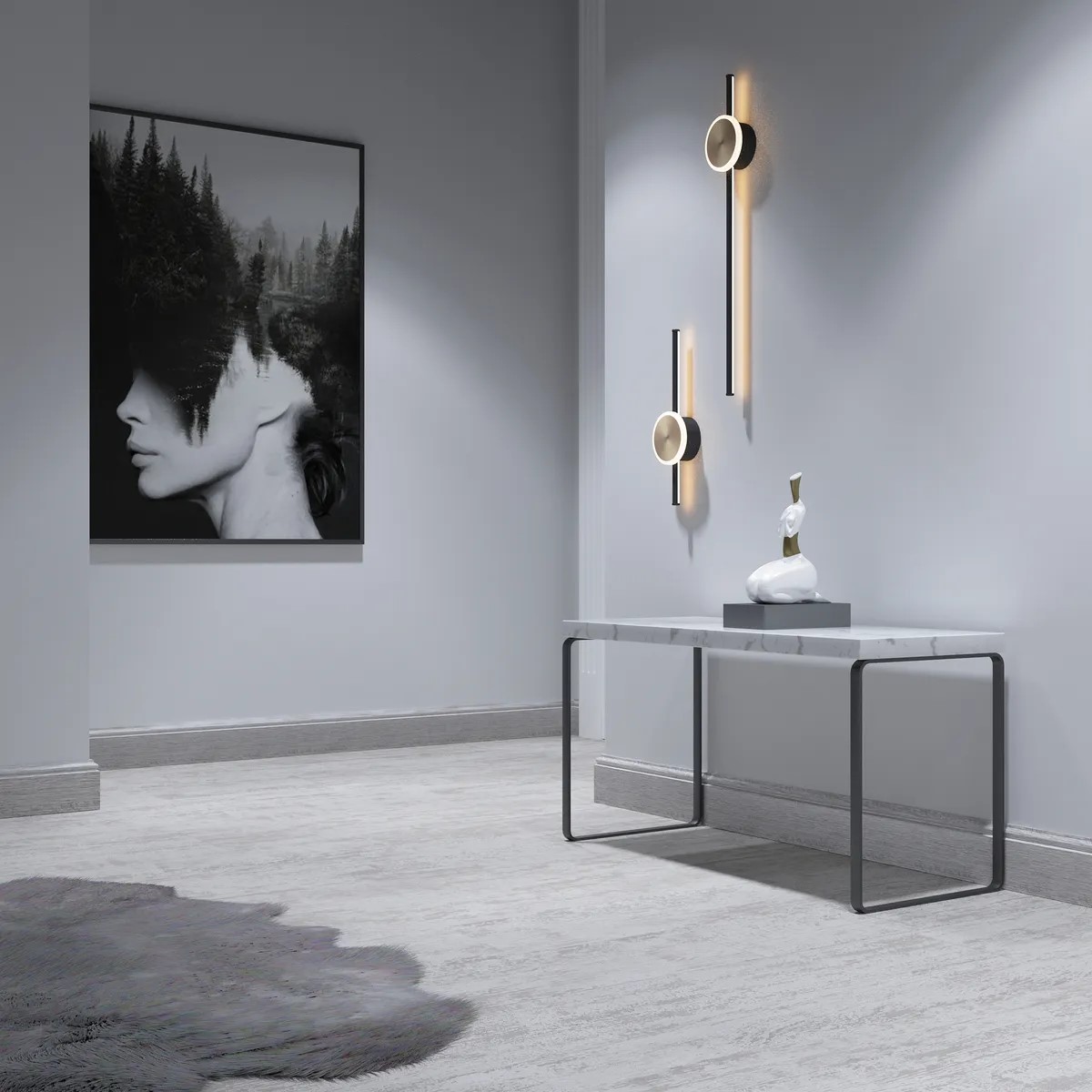 Плинтус  Decor-Dizayn 701-89SH 2400×100×16 фото в интерьере