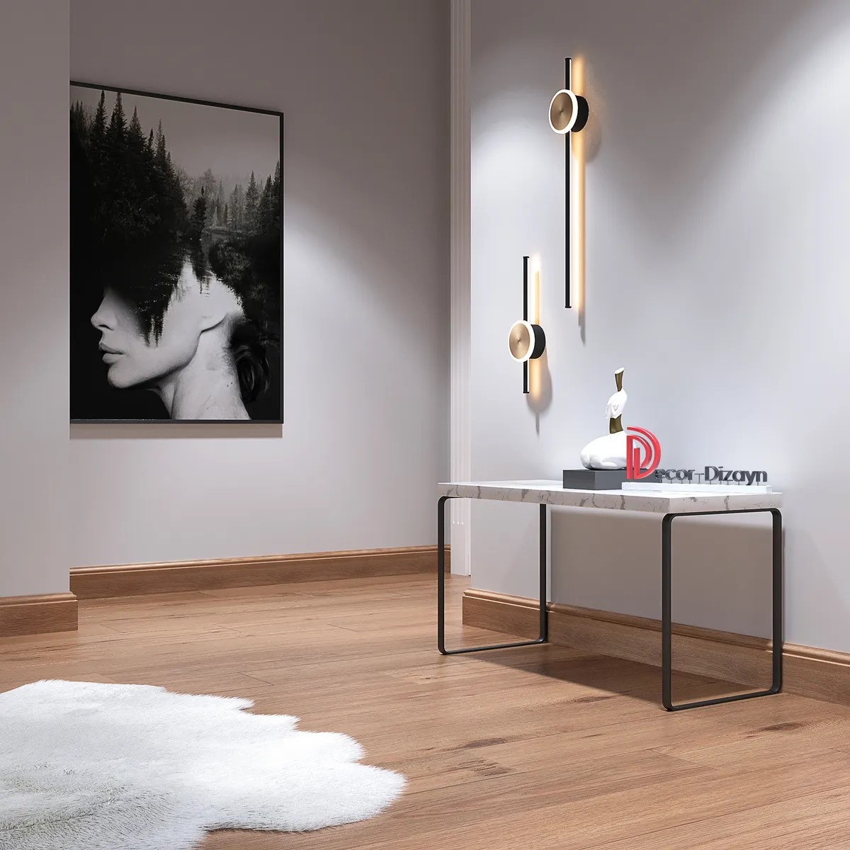 Плинтус  Decor-Dizayn 701-90SH 2400×100×16 фото в интерьере