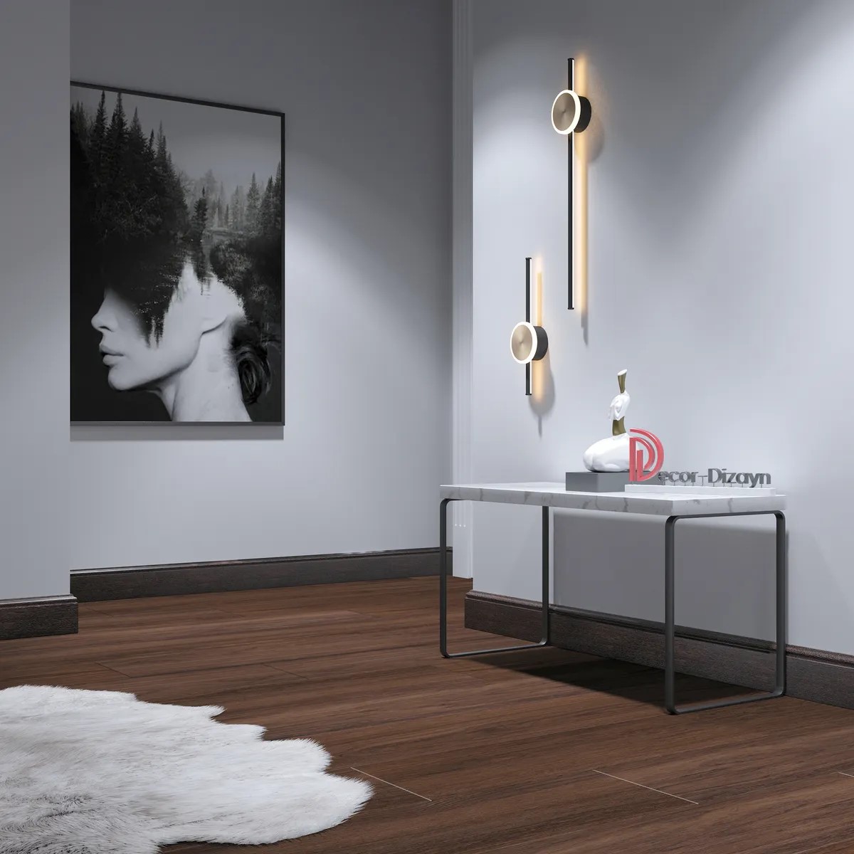 Плинтус  Decor-Dizayn 701-93SH 2400×100×16 фото в интерьере