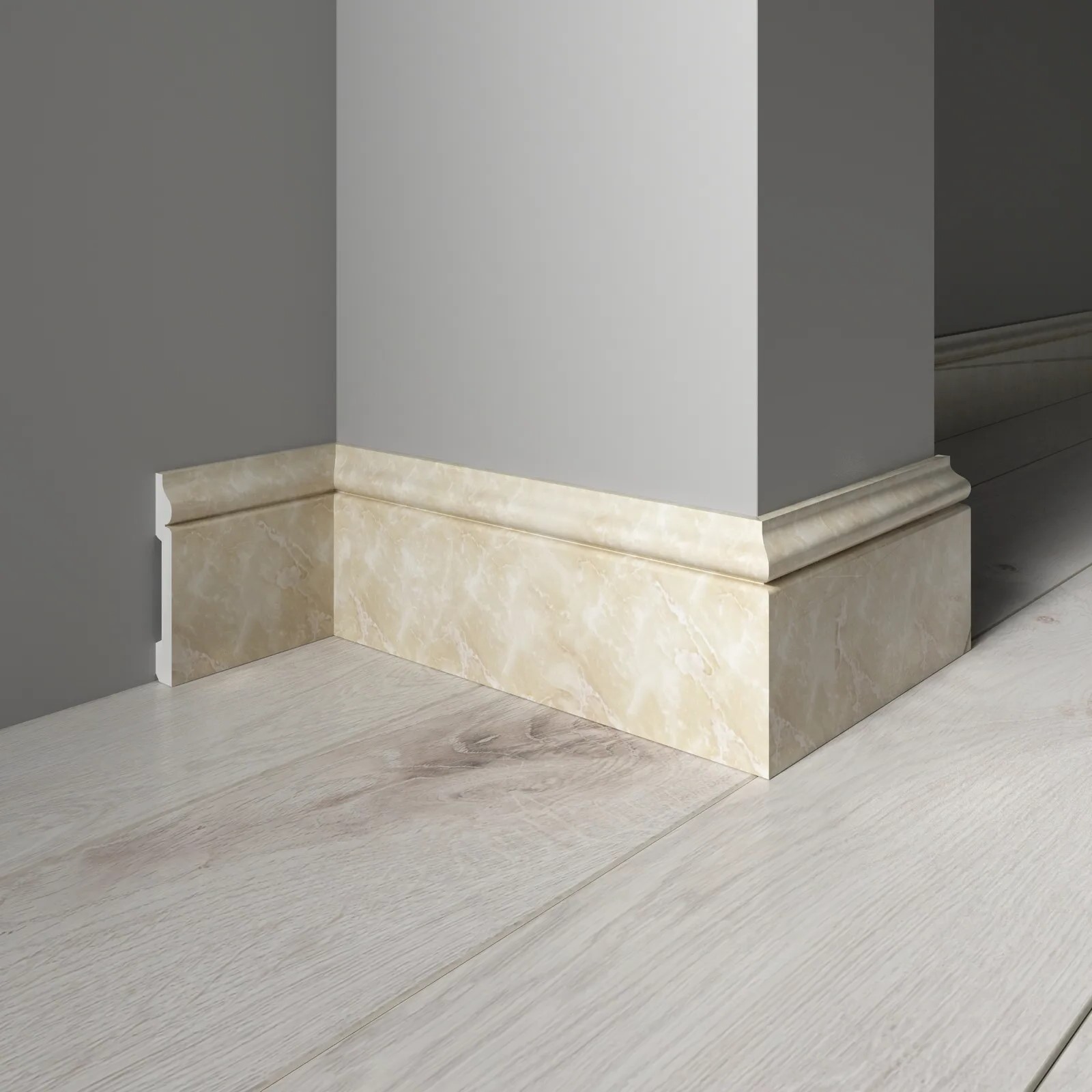 Плинтус  Decor-Dizayn 005-10 2400×79×13 фото в интерьере