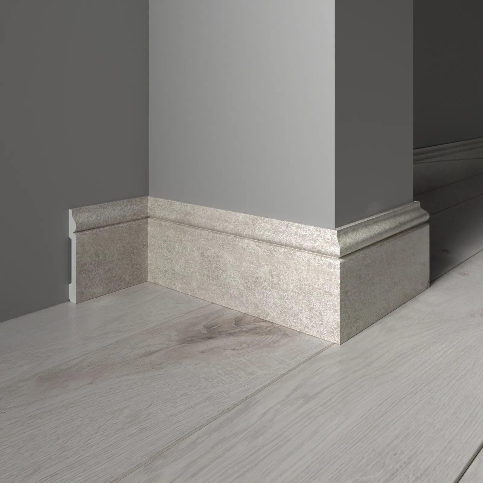 Плинтус  Decor-Dizayn 005-25 2400×79×13 фото в интерьере