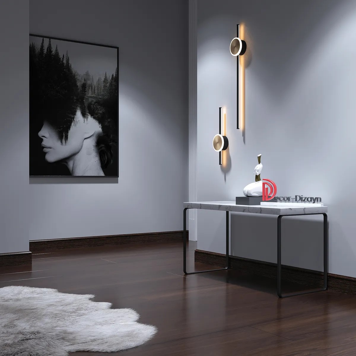 Плинтус  Decor-Dizayn 005-73SH 2400×79×13 фото в интерьере