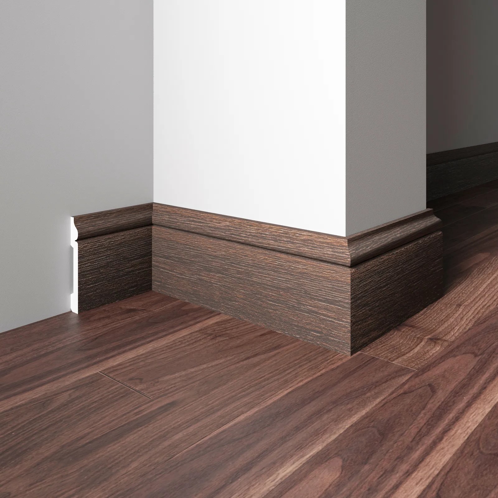 Плинтус  Decor-Dizayn 005-73SH 2400×79×13 фото в интерьере