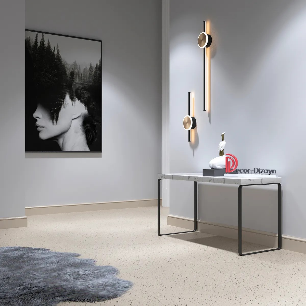 Плинтус Decor-Dizayn 005-74 2400×79×13 фото в интерьере