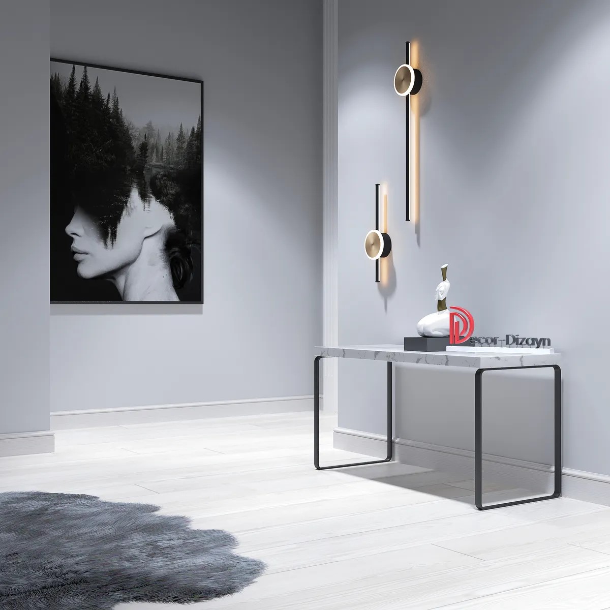 Плинтус  Decor-Dizayn 005-75 2400×79×13 фото в интерьере