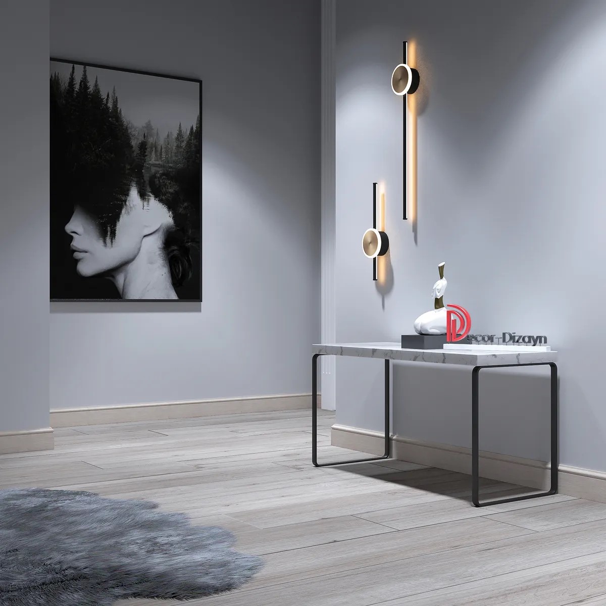 Плинтус  Decor-Dizayn 005-77 2400×79×13 фото в интерьере