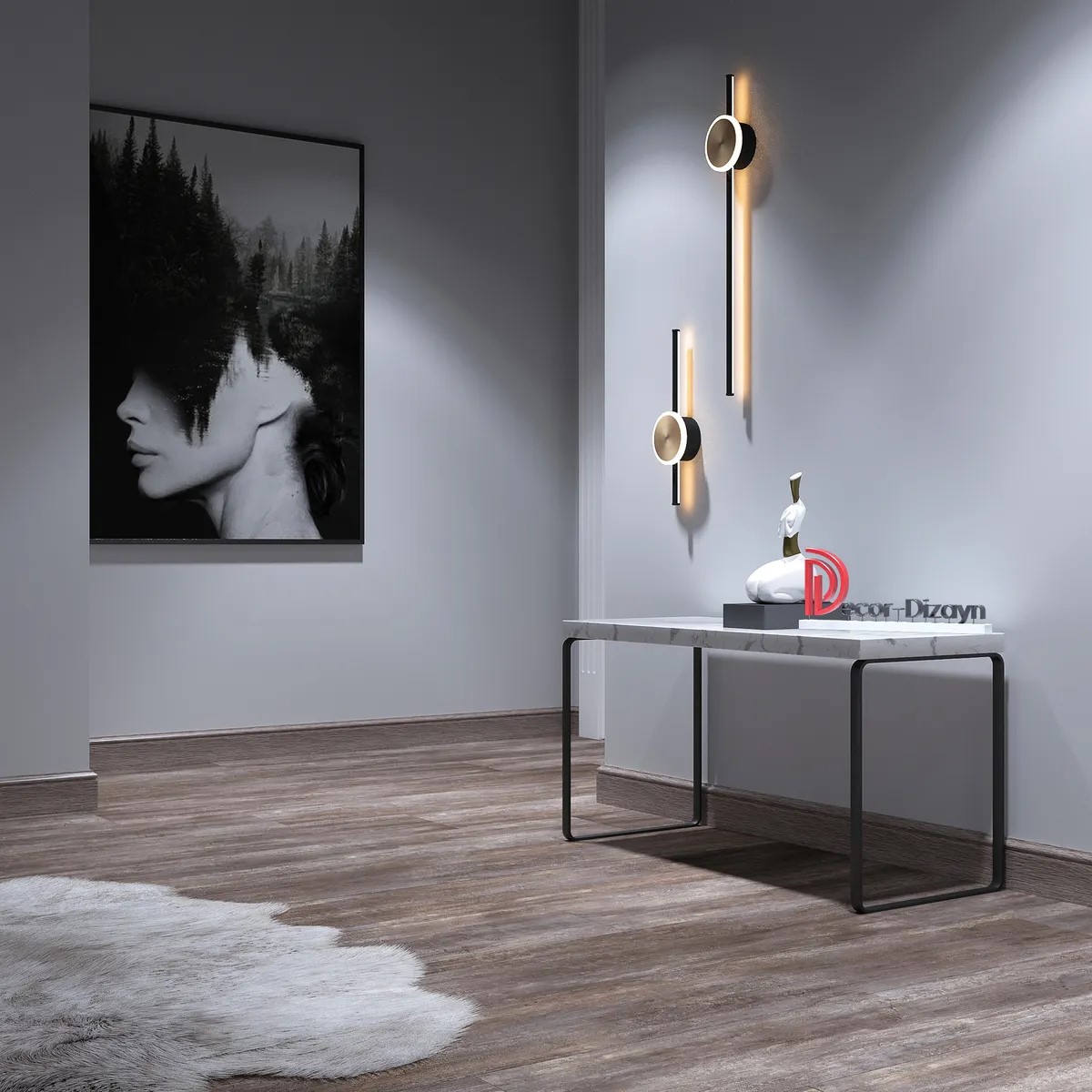 Плинтус  Decor-Dizayn 005-80SH 2400×79×13 фото в интерьере