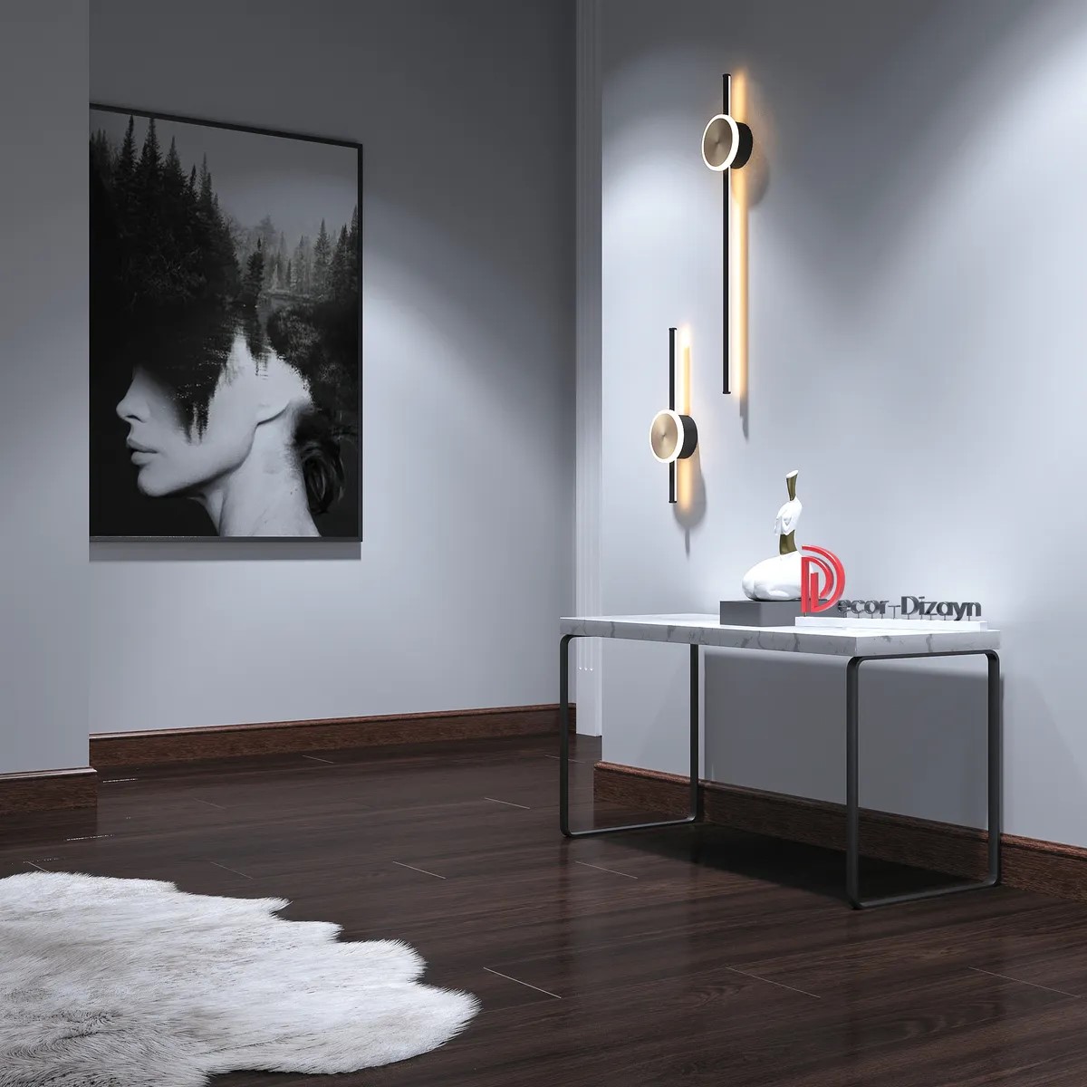 Плинтус  Decor-Dizayn 005-82SH 2400×79×13 фото в интерьере