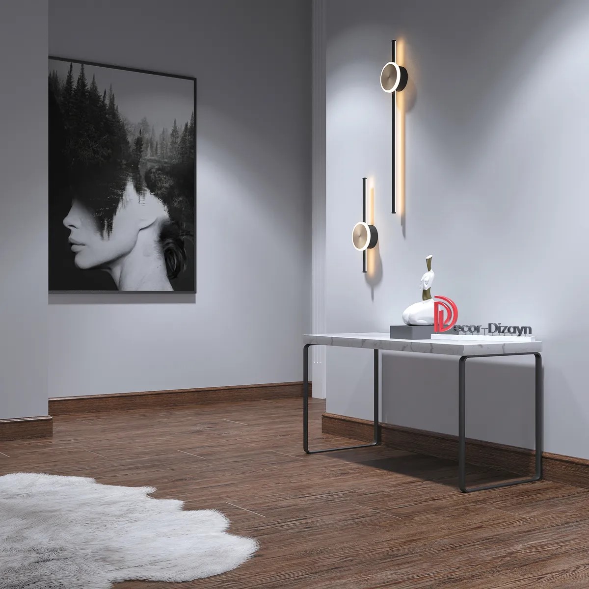 Плинтус  Decor-Dizayn 005-85SH 2400×79×13 фото в интерьере