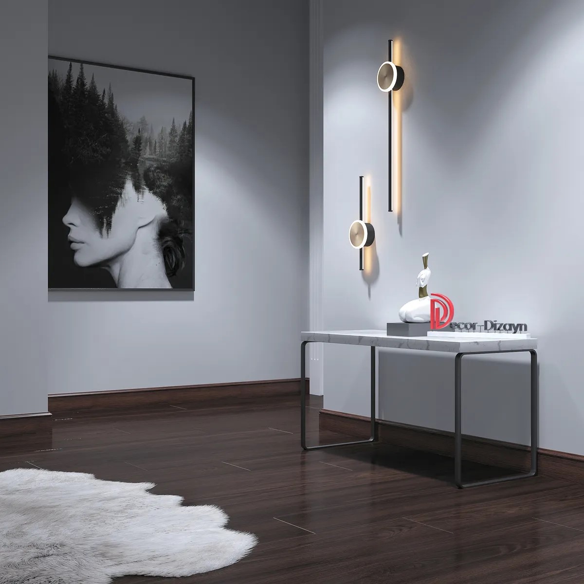 Плинтус  Decor-Dizayn 005-88SH 2400×79×13 фото в интерьере