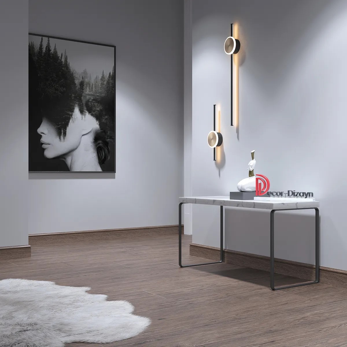 Плинтус  Decor-Dizayn 005-92SH 2400×79×13 фото в интерьере