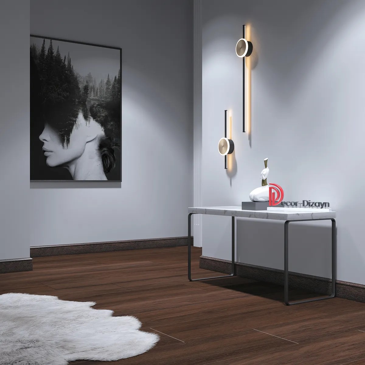 Плинтус  Decor-Dizayn 005-93SH 2400×79×13 фото в интерьере